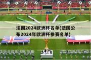 法国2024欧洲杯名单(法国公布2024年欧洲杯参赛名单)