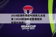 2024欧洲杯赛程时间表几点结束 (2024欧洲杯完整赛程及结束时间表)