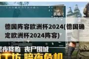 德国阵容欧洲杯2024(德国确定欧洲杯2024阵容)