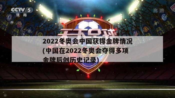 2022冬奥会中国获得金牌情况(中国在2022冬奥会夺得多项金牌后创历史记录)